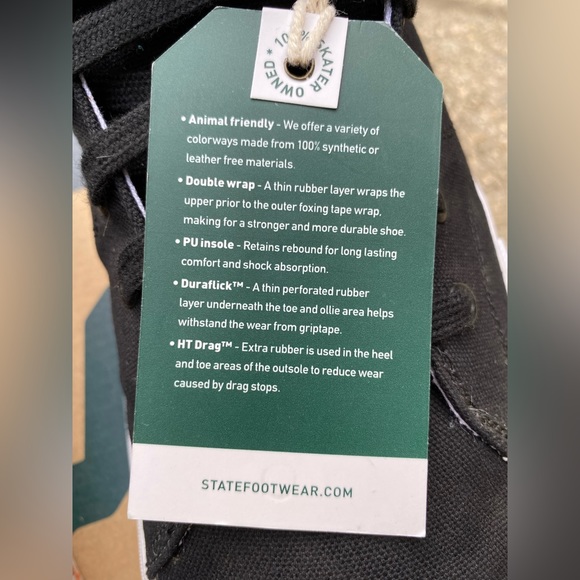 State Footwear Bushwick Black Elephant Canvas Skate shoes - Picture 5 of 11